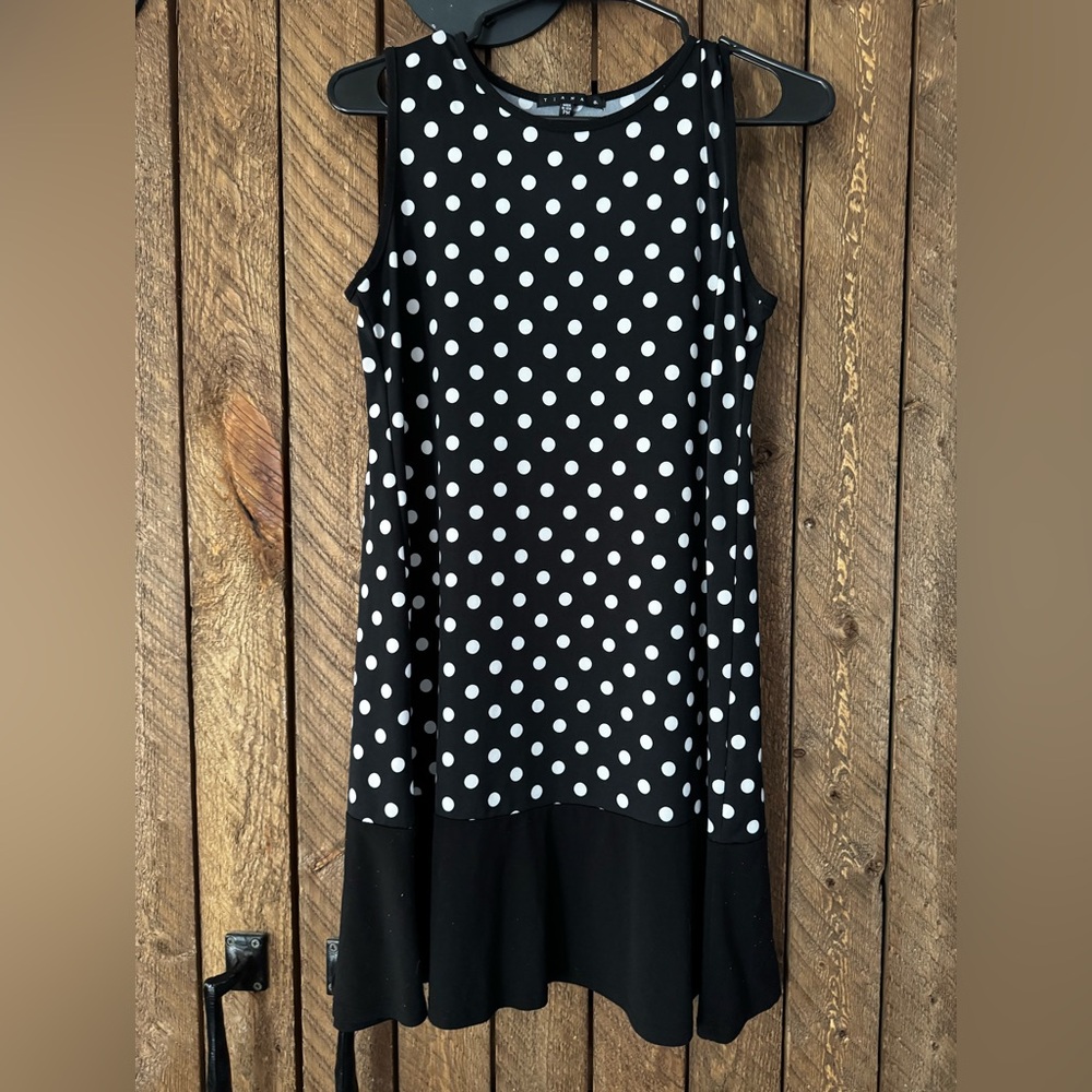 Tiana B. Black Dress with White Dots